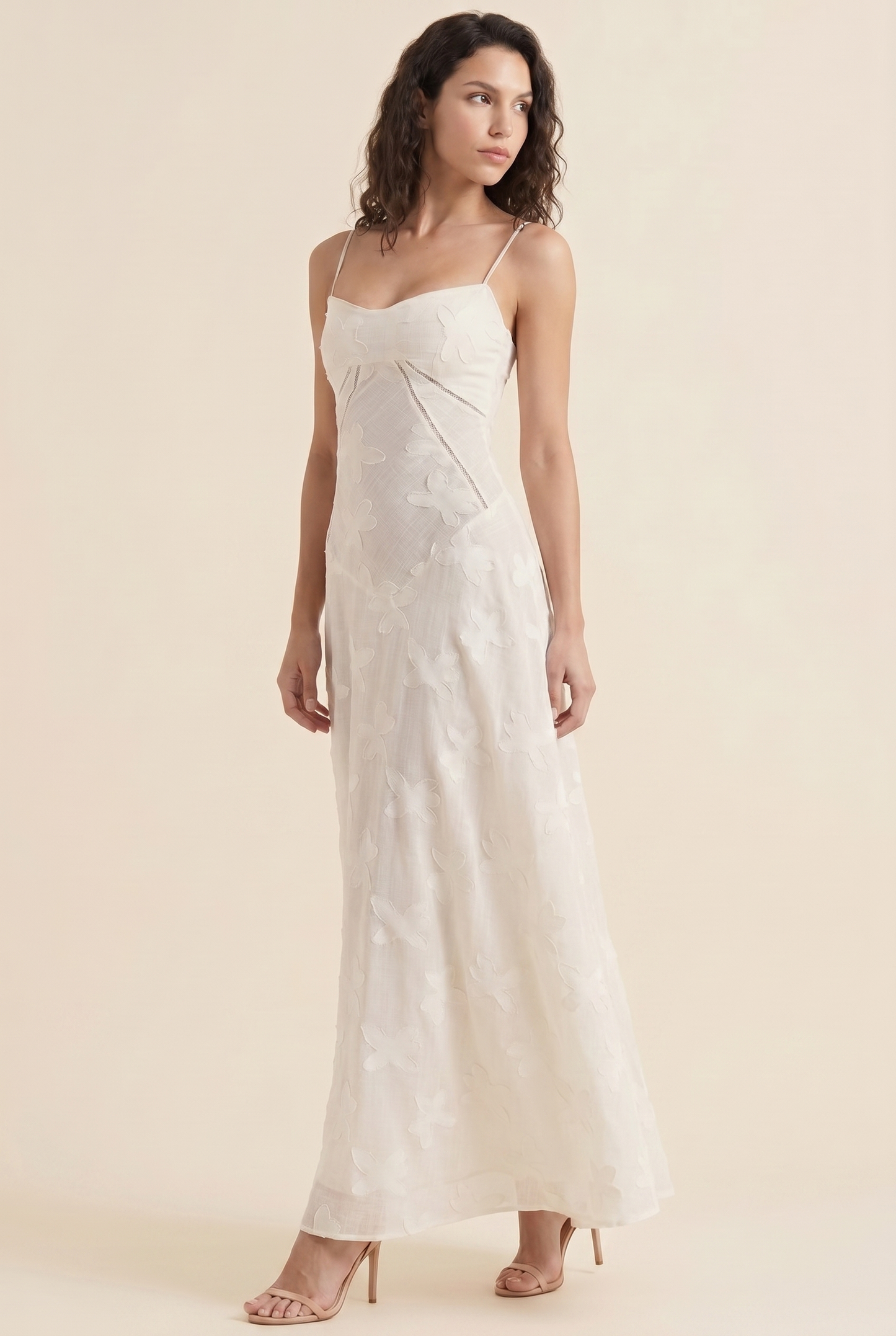ZARA MAXI DRESS White front