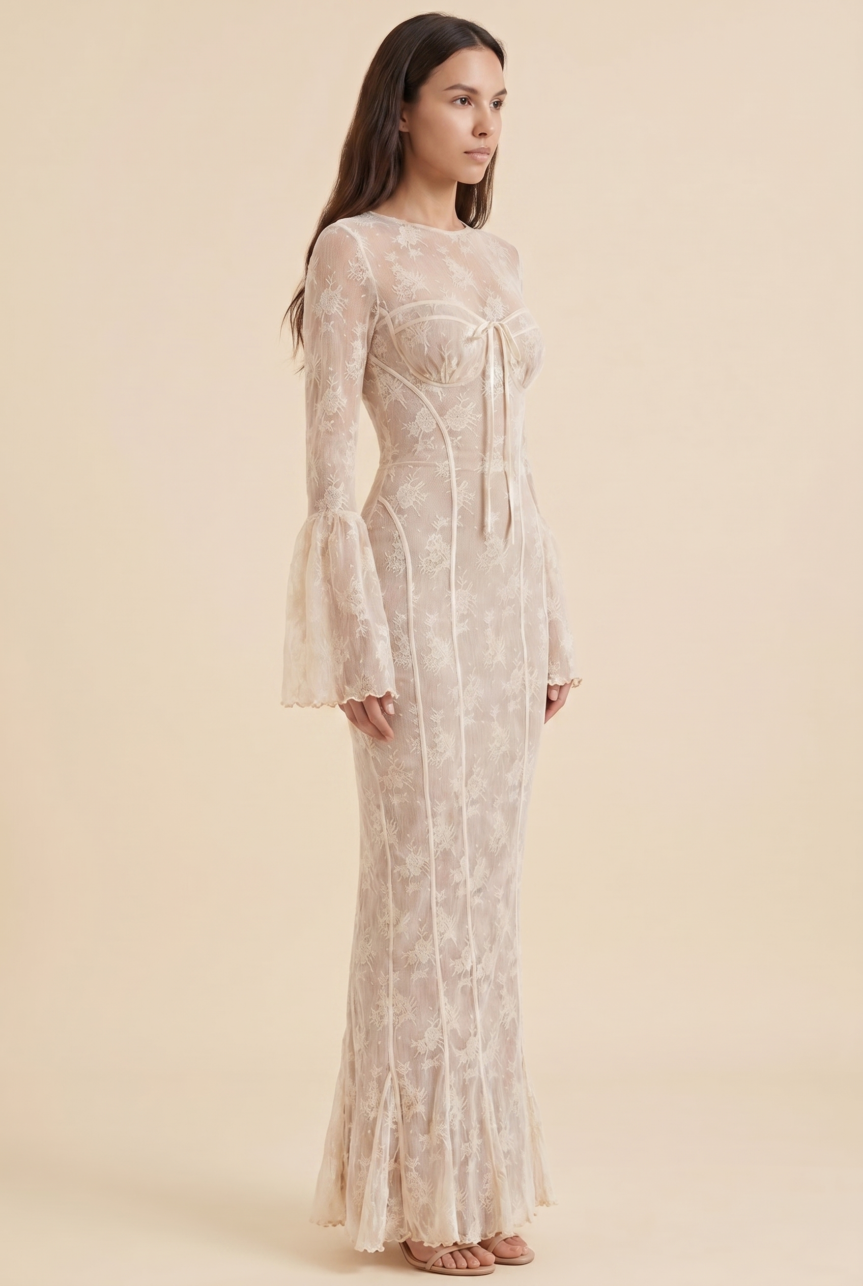 ISABELLA MAXI DRESS White front
