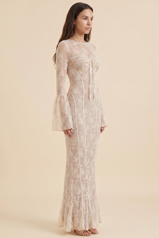 ISABELLA MAXI DRESS White front