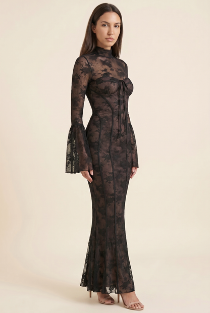 ISABELLA MAXI DRESS Black front