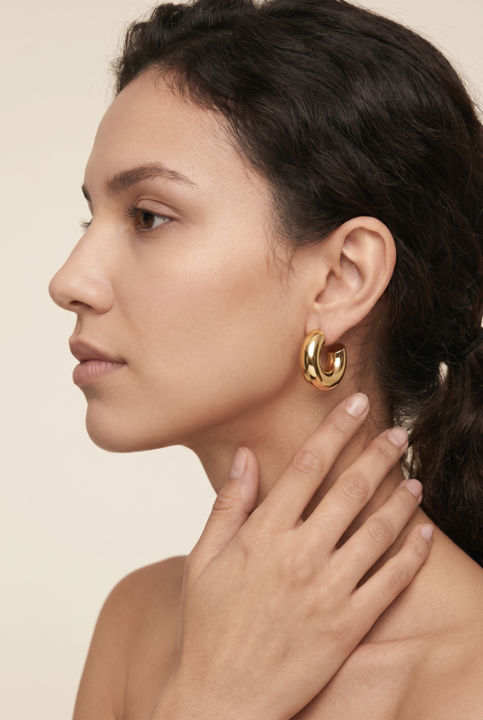 MARISKA HOOP EARRINGS Gold