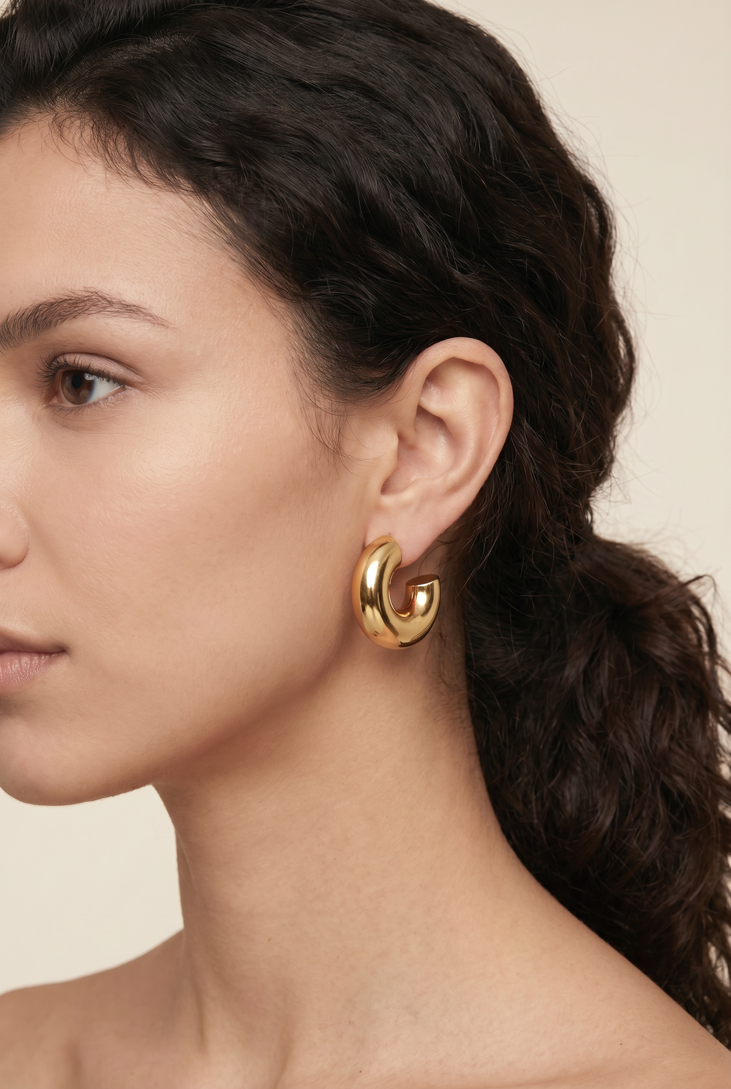 MARISKA HOOP EARRINGS Gold