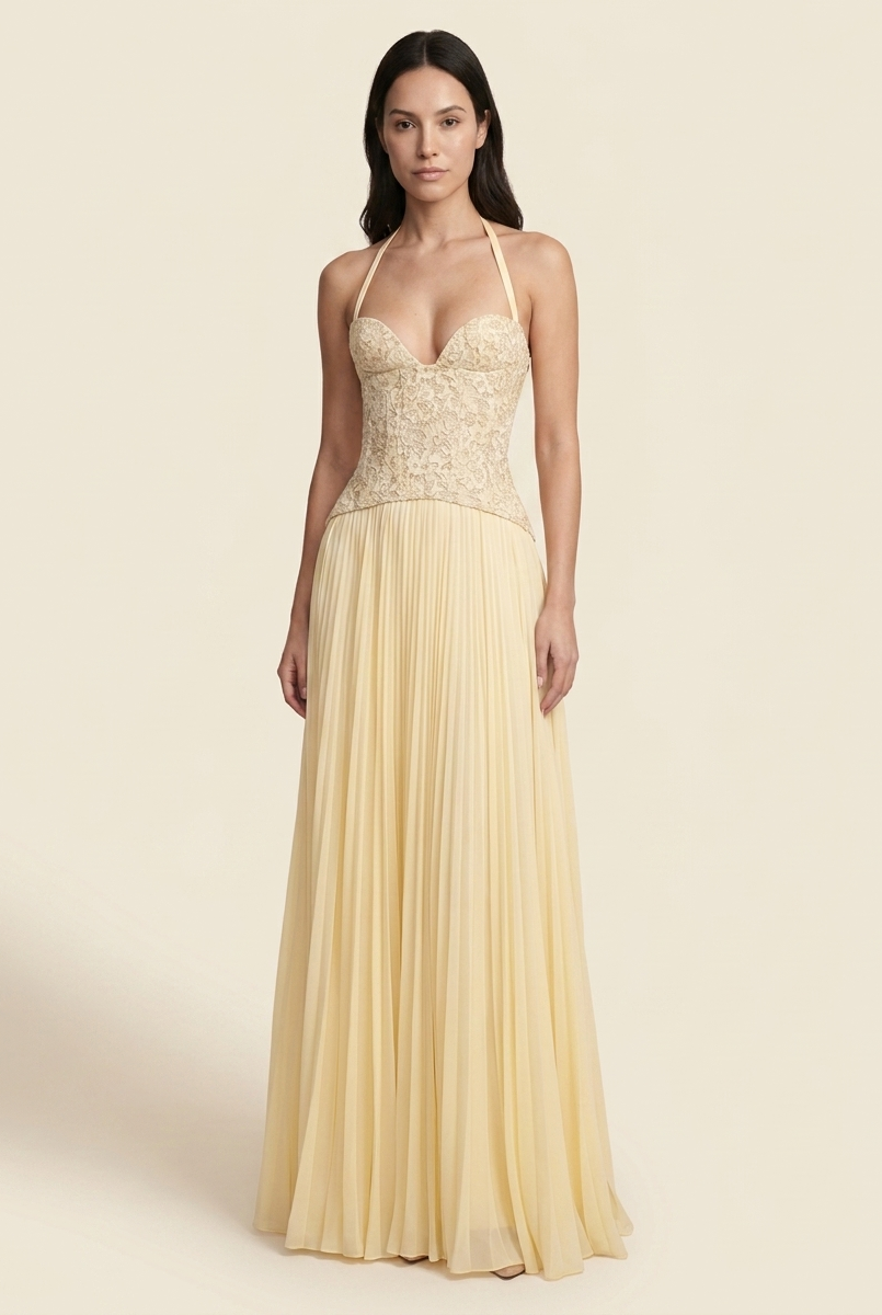 AURORA MAXI DRESS Butter front
