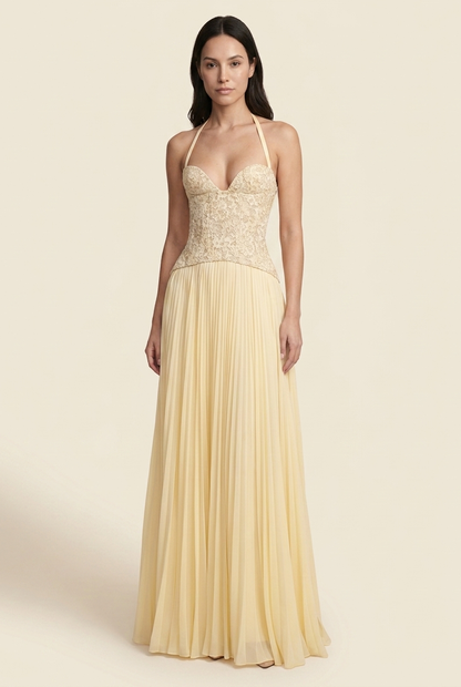 AURORA MAXI DRESS Butter front