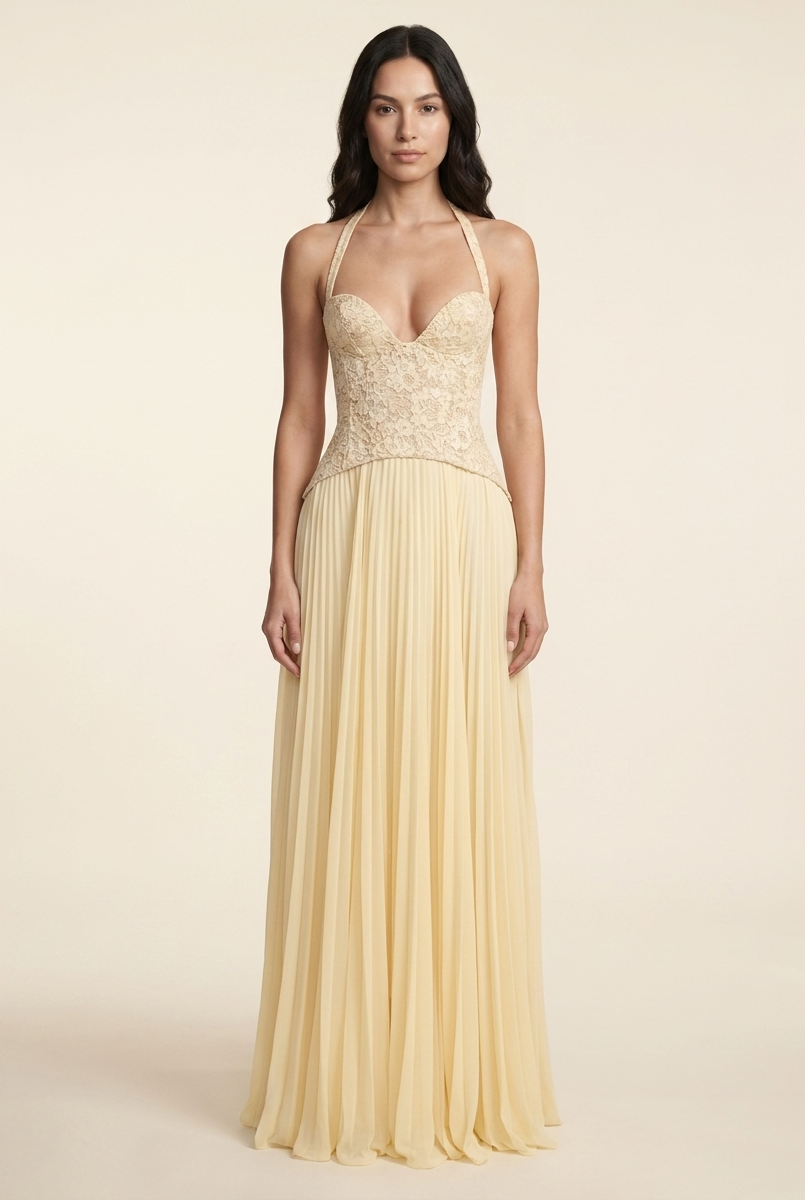 AURORA MAXI DRESS Butter front 2
