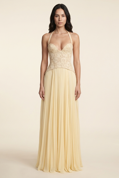 AURORA MAXI DRESS Butter front 2