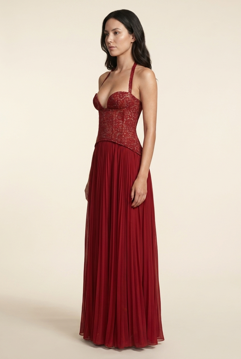 AURORA MAXI DRESS Red side