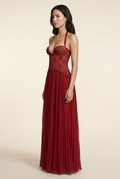 AURORA MAXI DRESS Red side