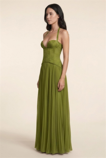 AURORA MAXI DRESS Green side