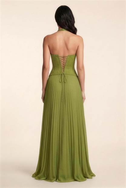 AURORA MAXI DRESS Green back