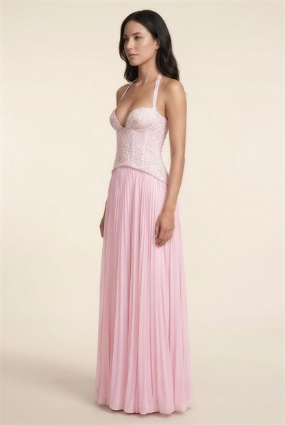 AURORA MAXI DRESS Pink side