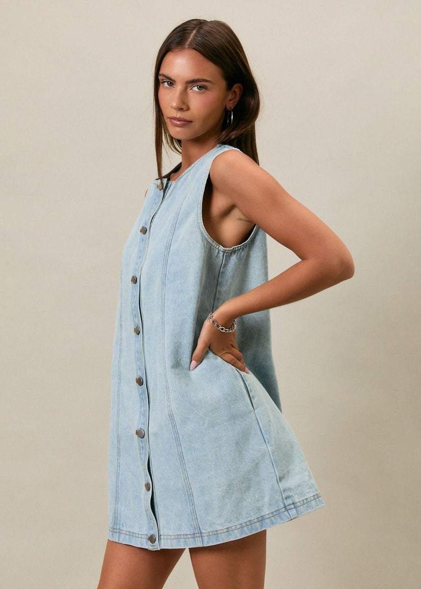 Light Denim Remi Denim Mini Dress