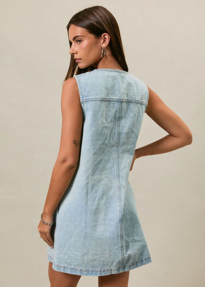 Light Denim Remi Denim Mini Dress
