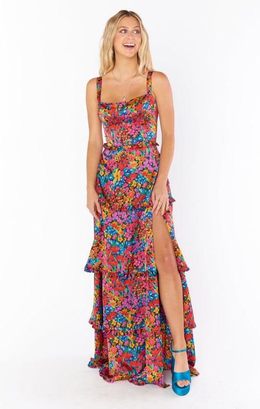 Violet Corset Midi Dress