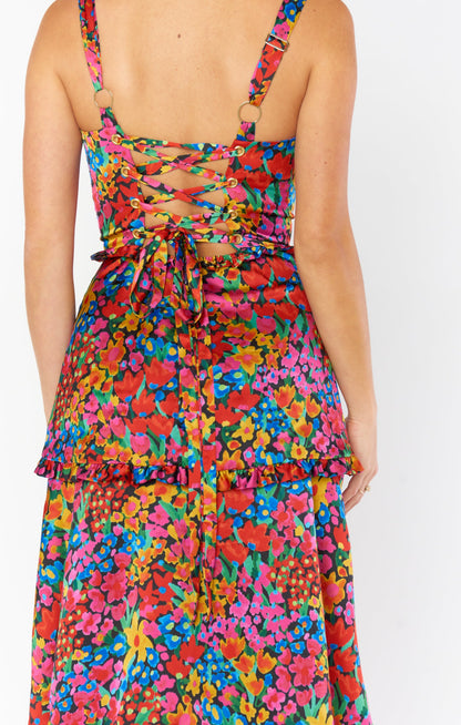 Violet Corset Midi Dress