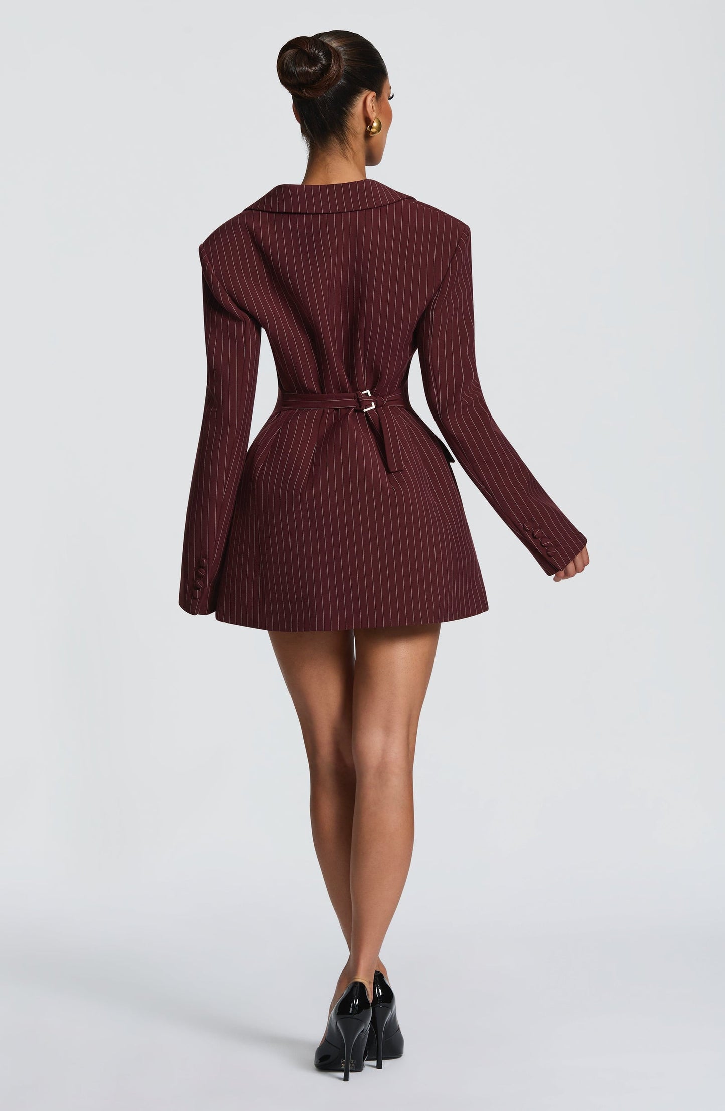 Burgundy Pinstripe
