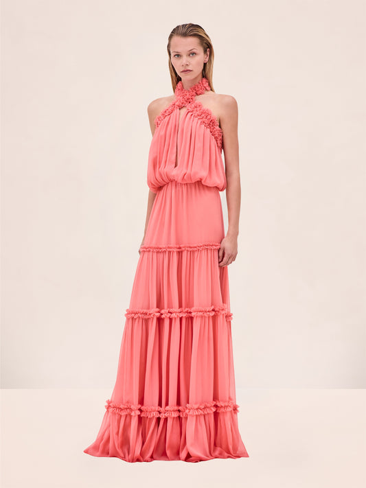 HIBISCUS Izbelle Silk Charmeuse Dress