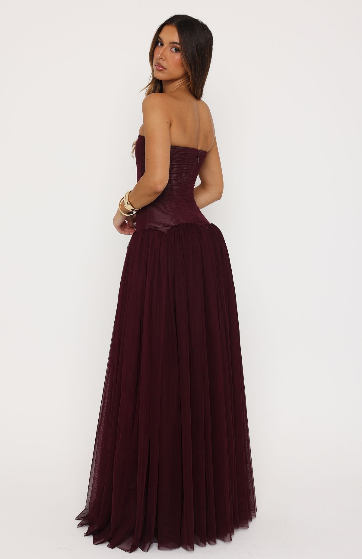 Muse Silk Maxi Dress in Fig