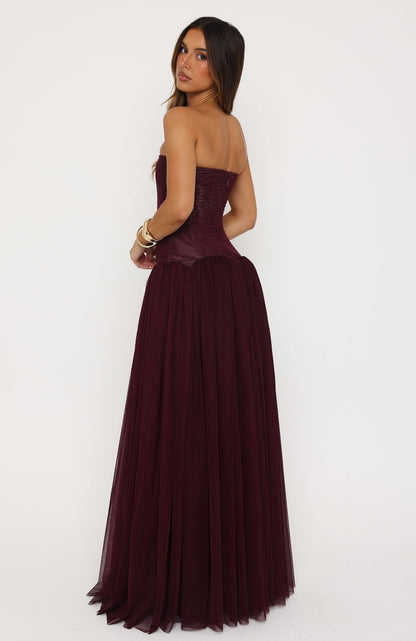Muse Silk Maxi Dress in Fig