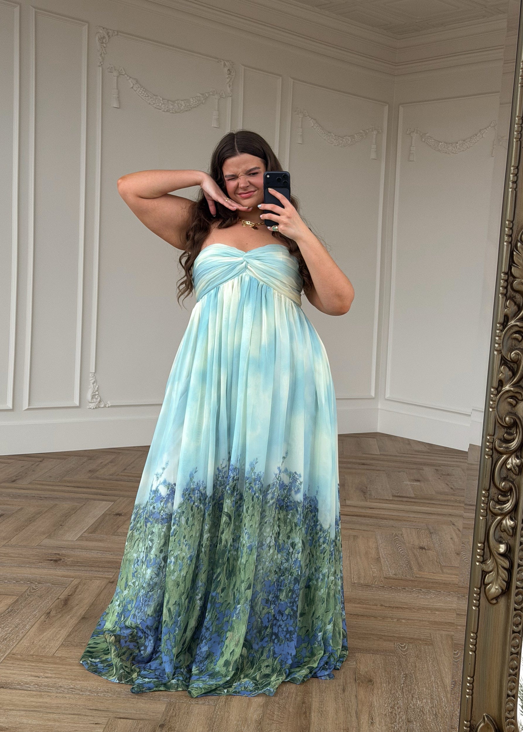 Blue Margot Ombre Maxi Dress