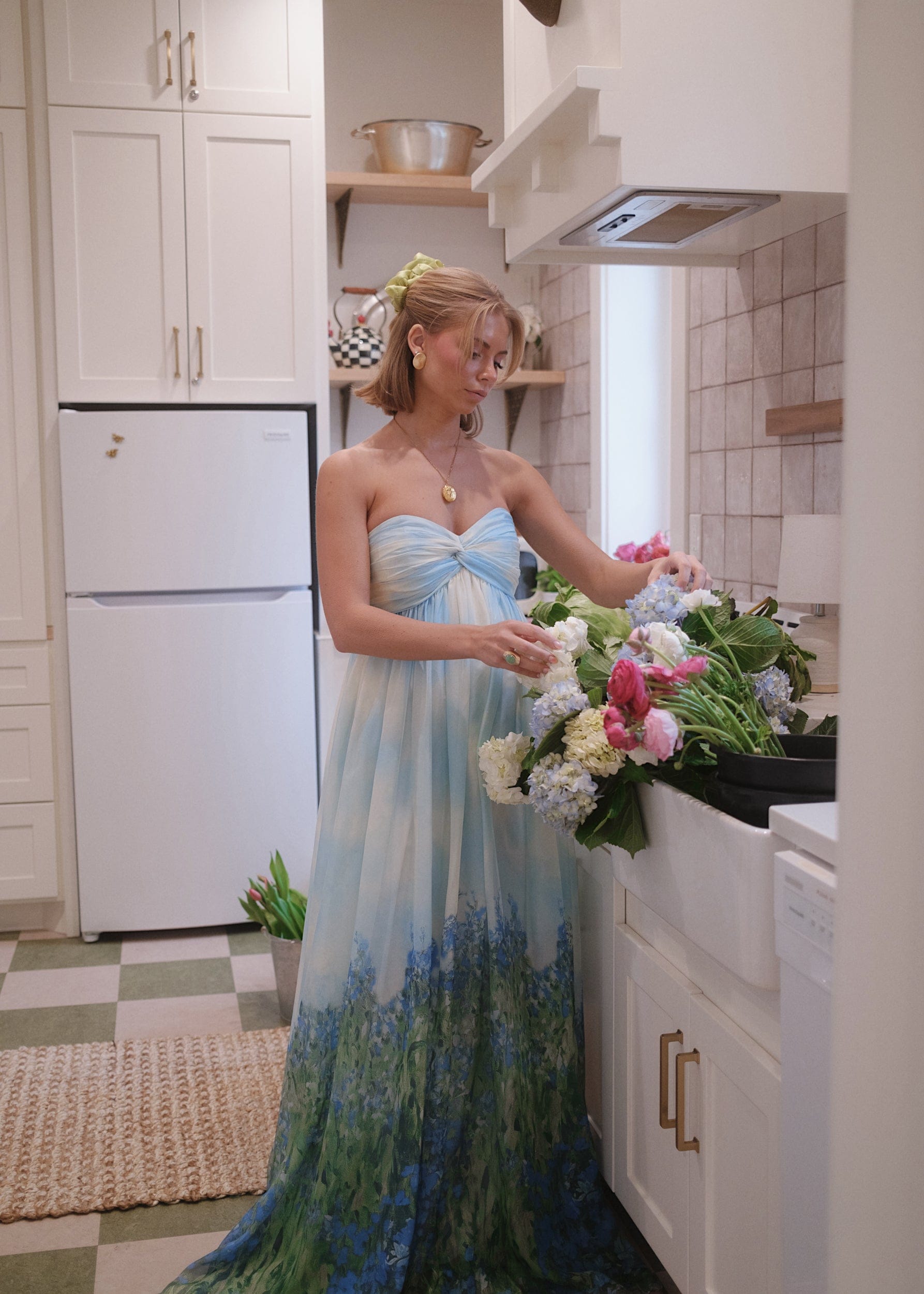 Blue Margot Ombre Maxi Dress