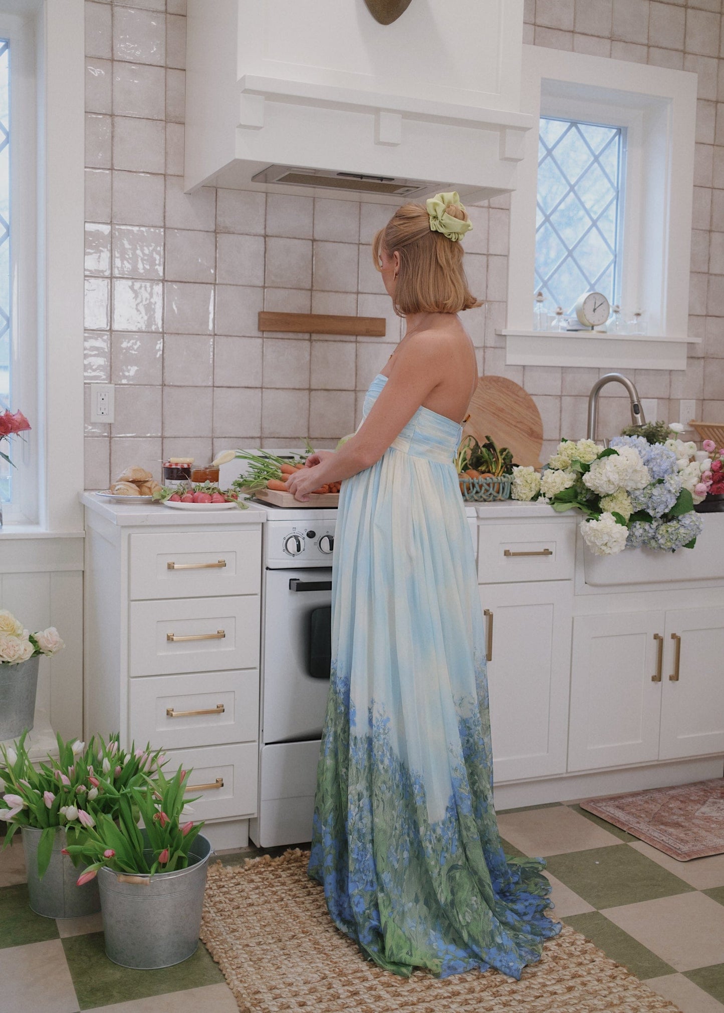 Blue Margot Ombre Maxi Dress