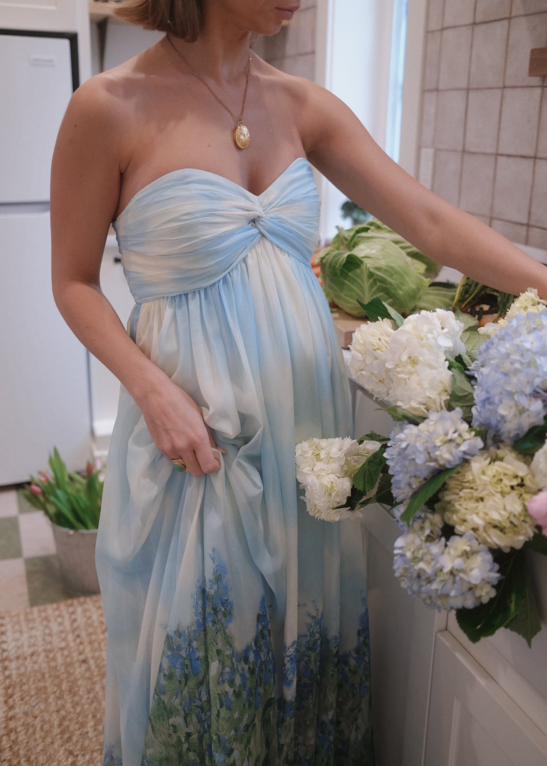 Blue Margot Ombre Maxi Dress