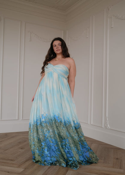 Blue Margot Ombre Maxi Dress