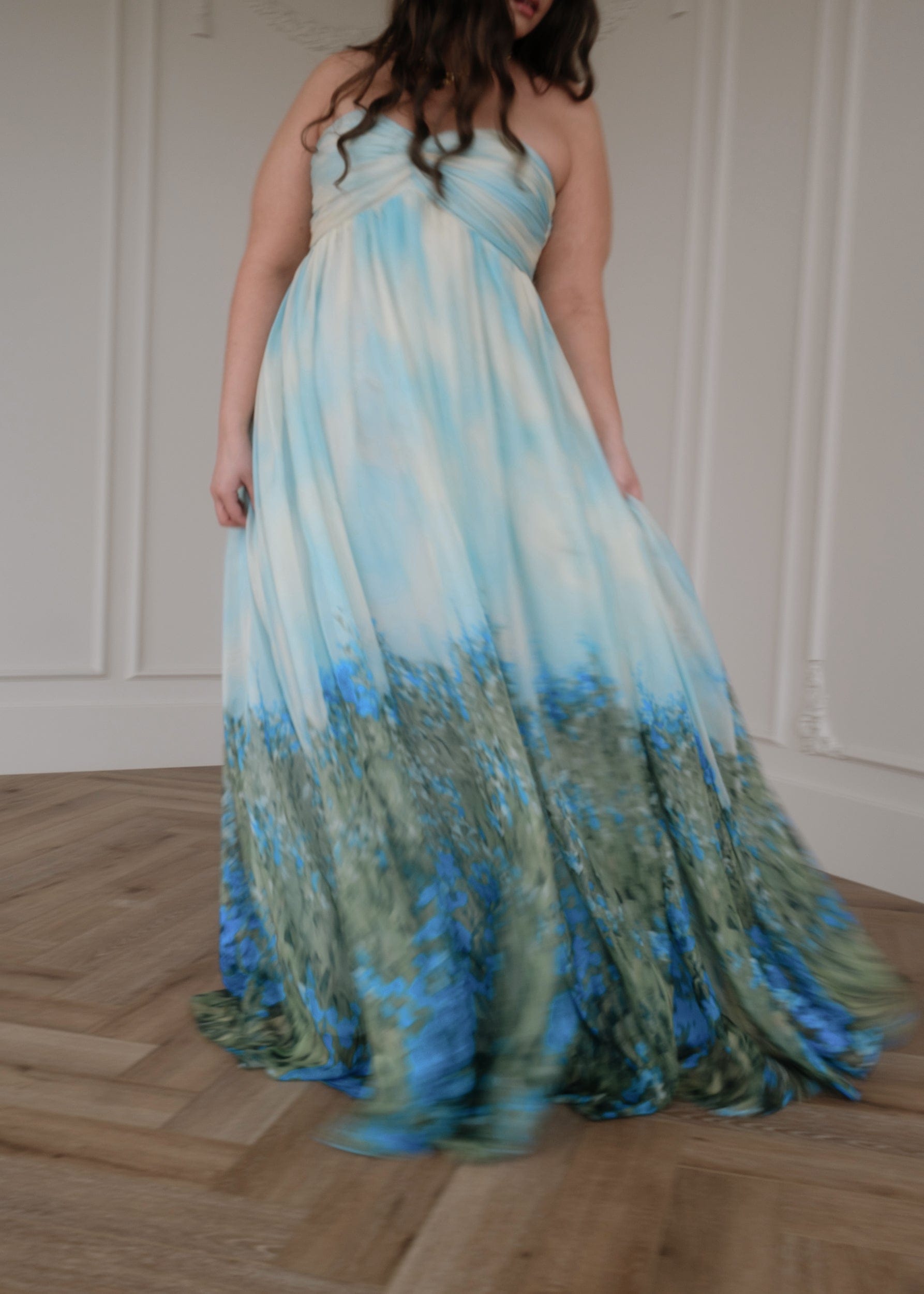 Blue Margot Ombre Maxi Dress