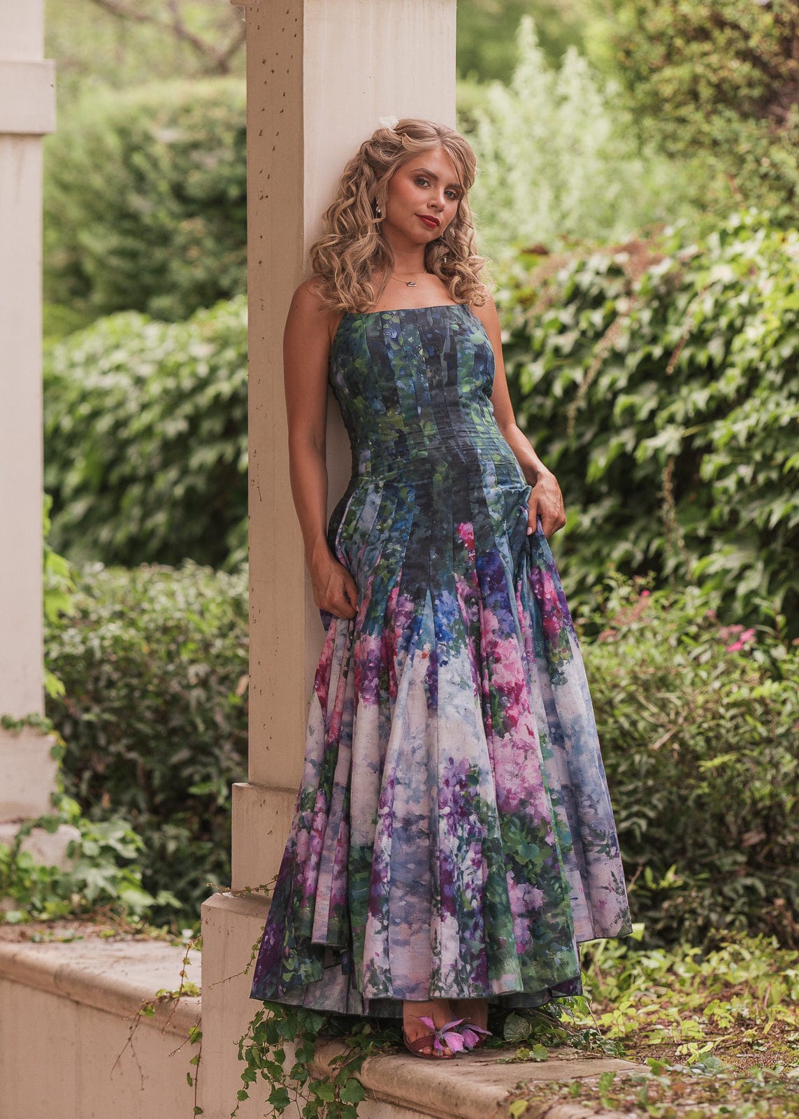 Painted Pallet Monet Floral Maxi Dress