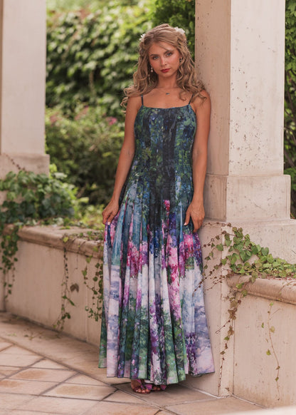 Painted Pallet Monet Floral Maxi Dress