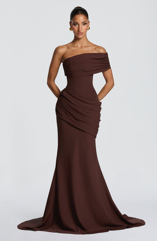 Plum Brown Kasia Plum Brown Gown