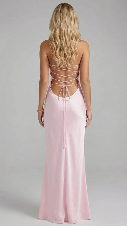 Pink Jade Sequin Maxi Dress