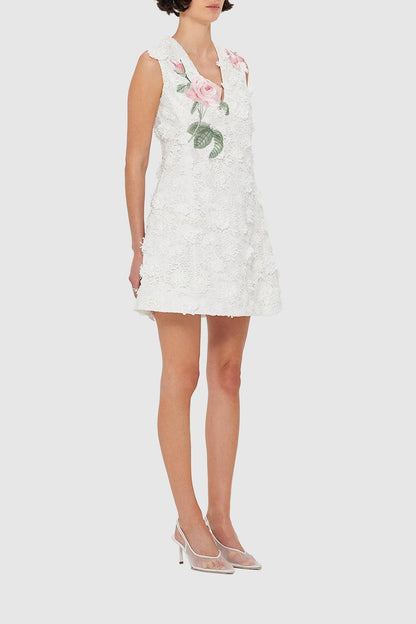 Snow Briana Mustard Linen Dress