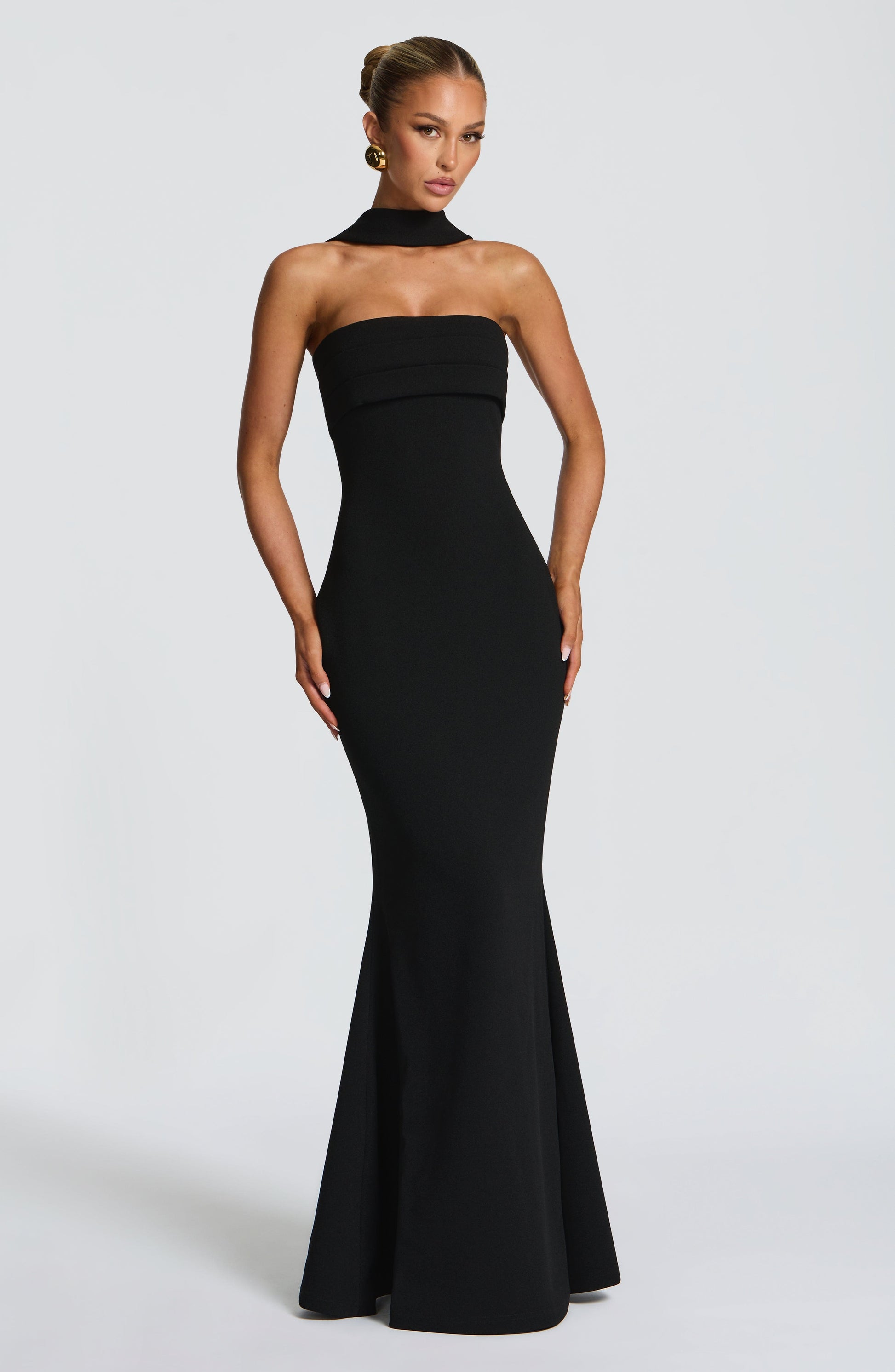 Black Leura Navy Maxi Dress
