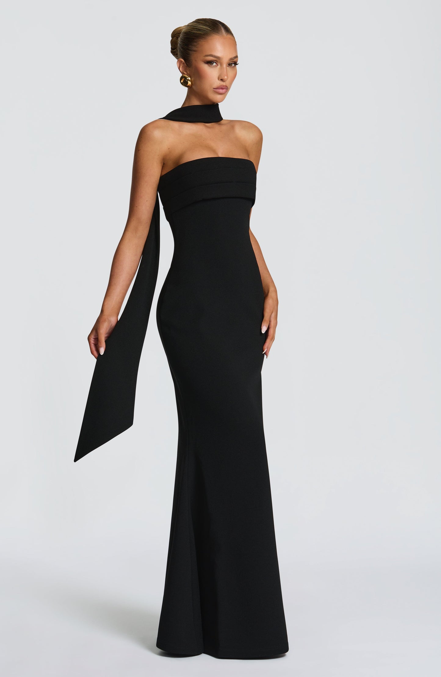 Black Leura Navy Maxi Dress