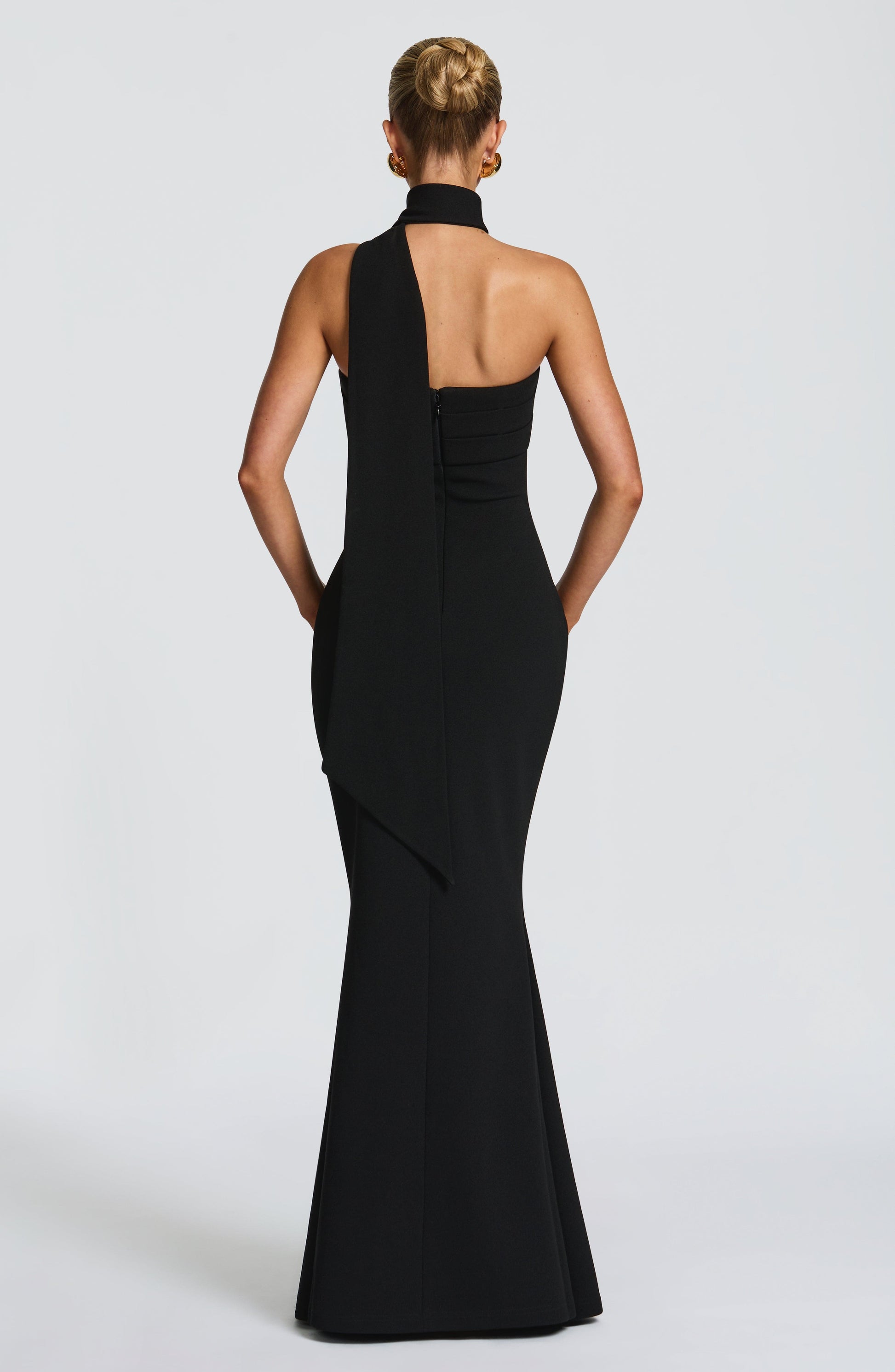 Black Leura Navy Maxi Dress