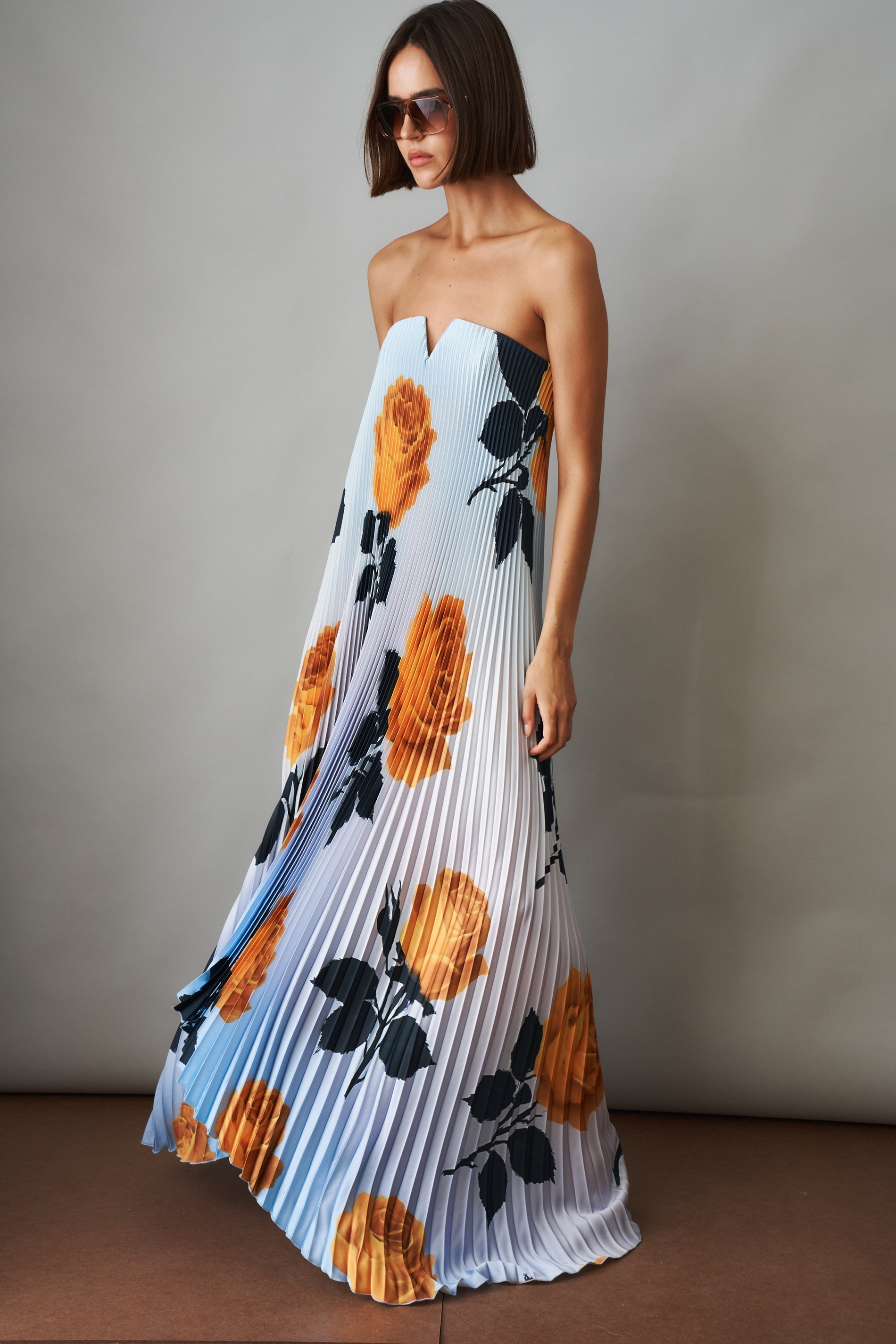 Margot Digital Rose Gown