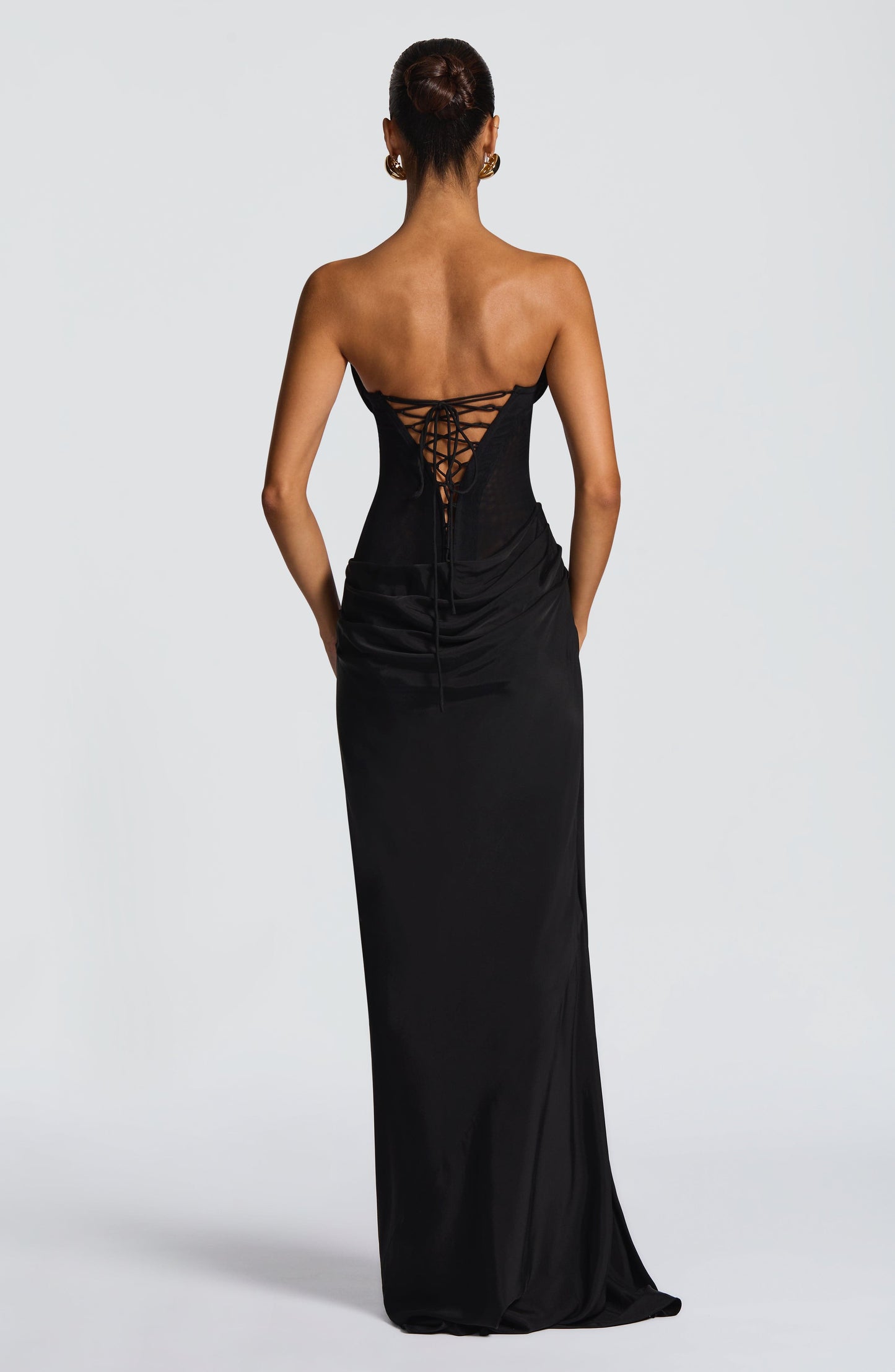 Black Liora Plum Brown Maxi Dress