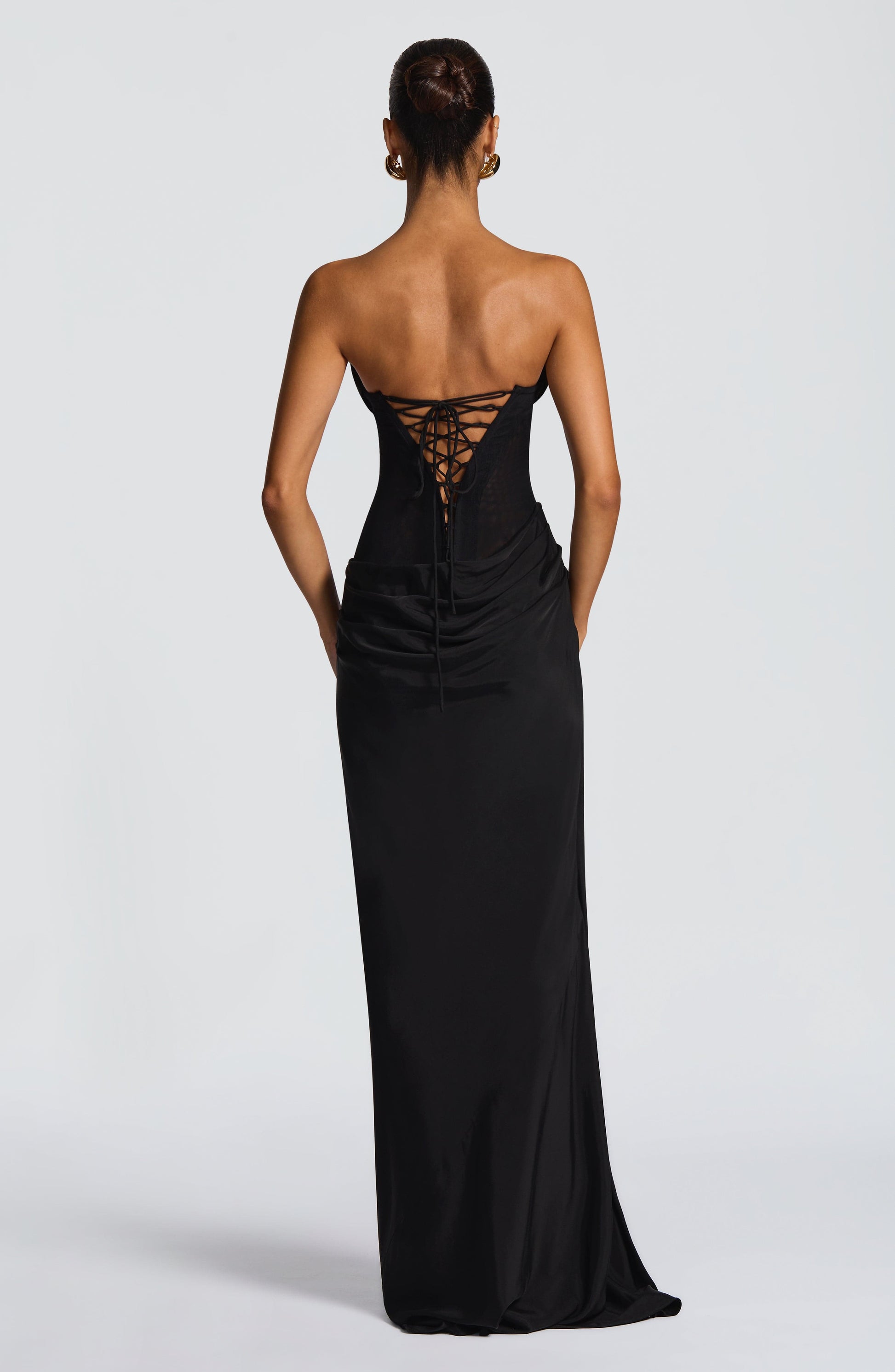 Black Liora Plum Brown Maxi Dress