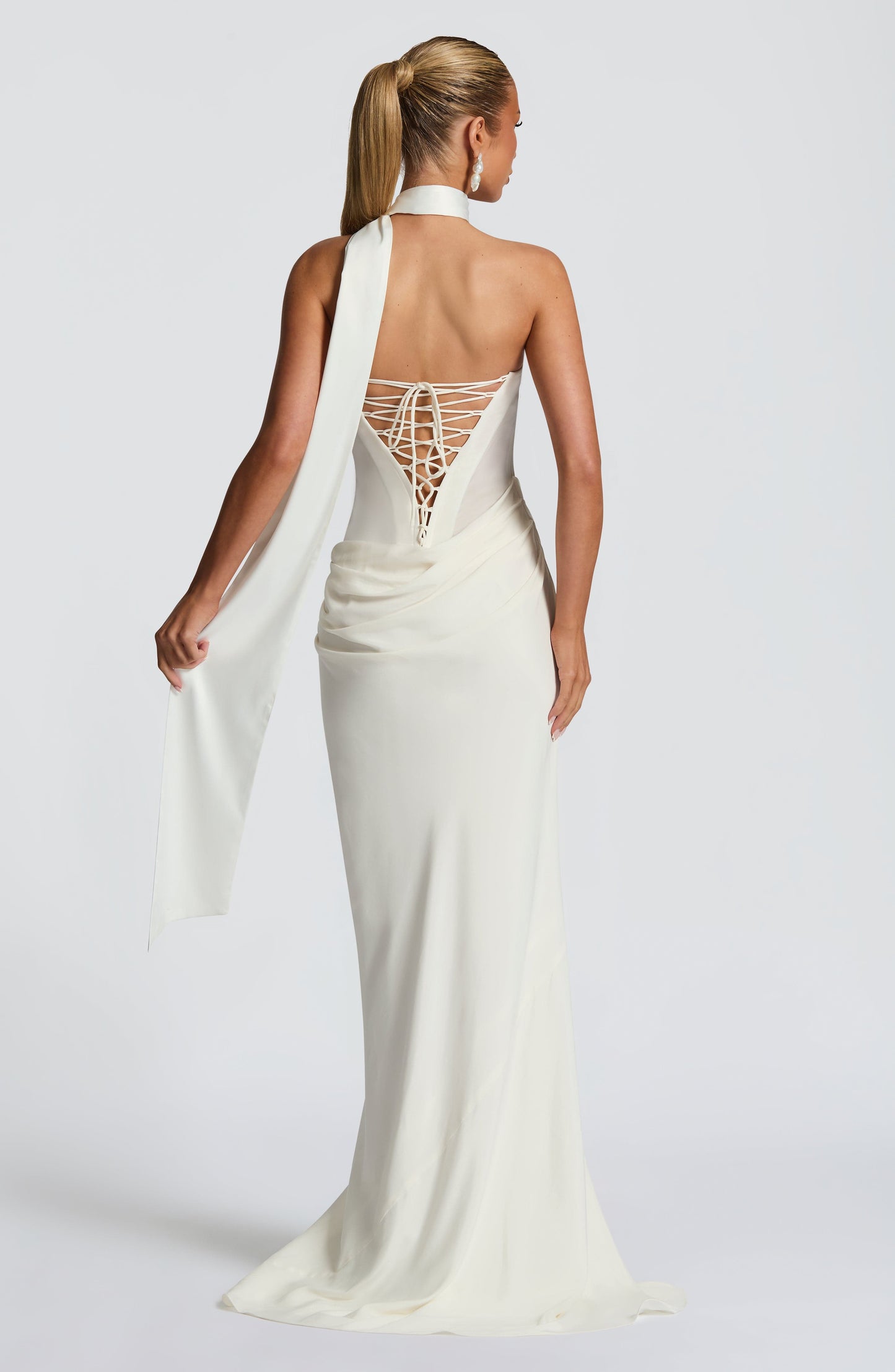 Ivory Liora Plum Brown Maxi Dress