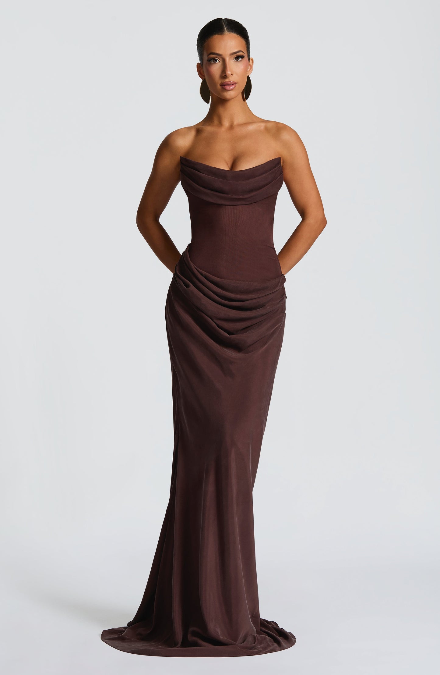 Plum Brown Liora Plum Brown Maxi Dress