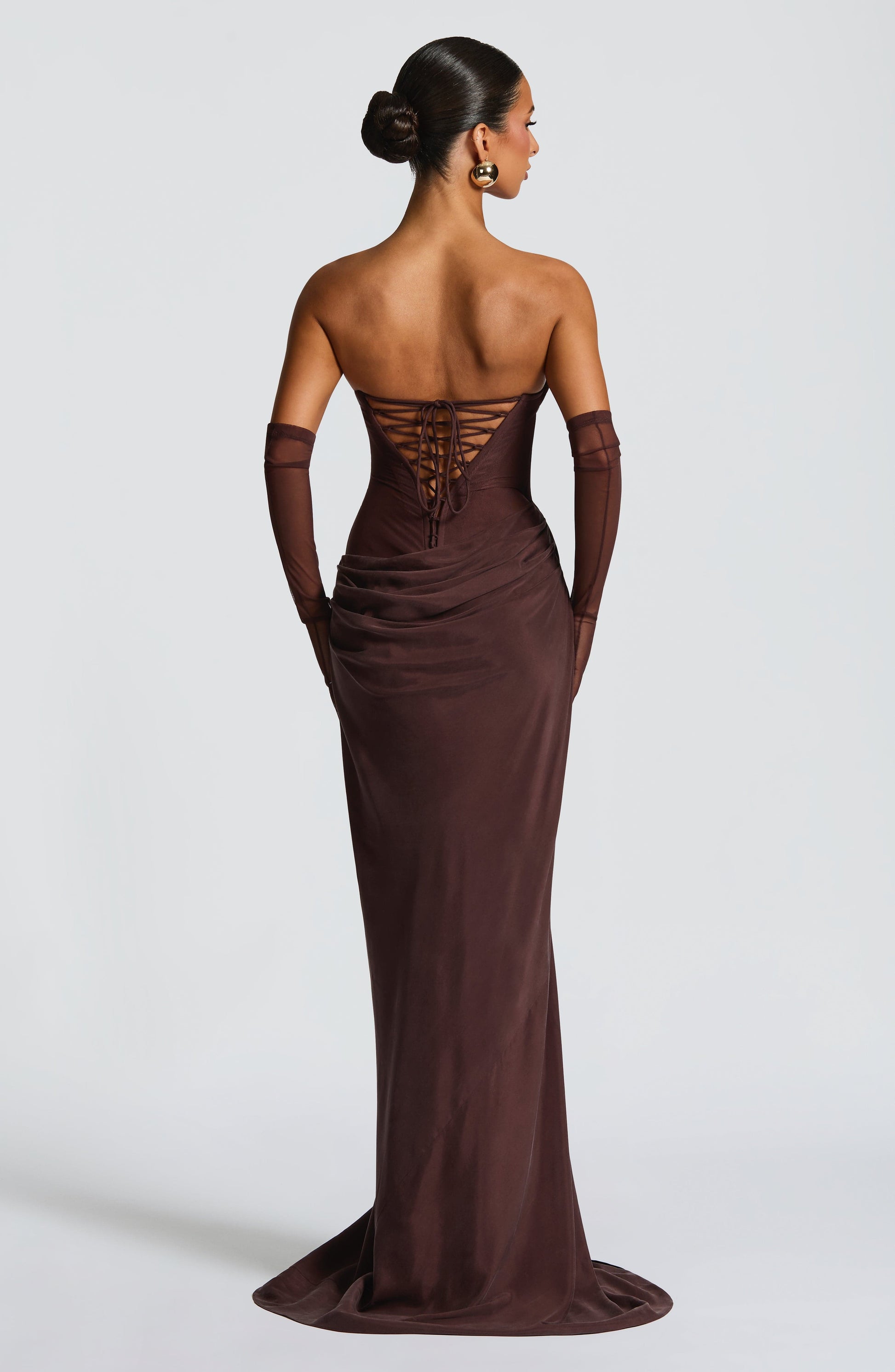 Plum Brown Liora Plum Brown Maxi Dress