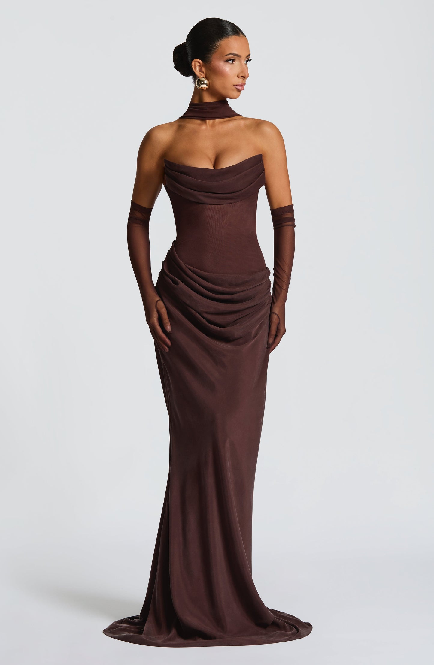 Plum Brown Liora Plum Brown Maxi Dress