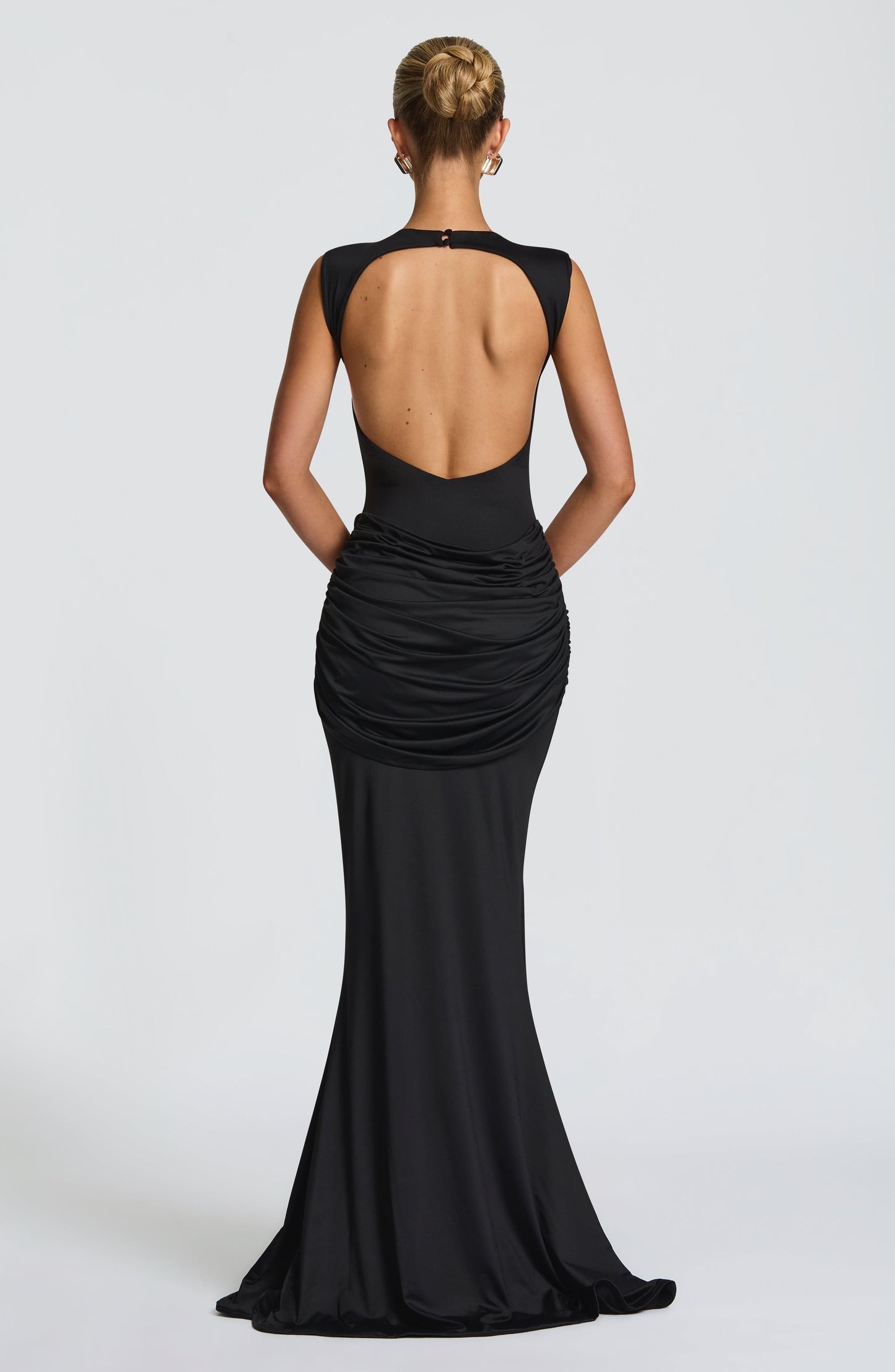 Black BABYBOO LORENZA MAXI DRESS PLUM BROWN