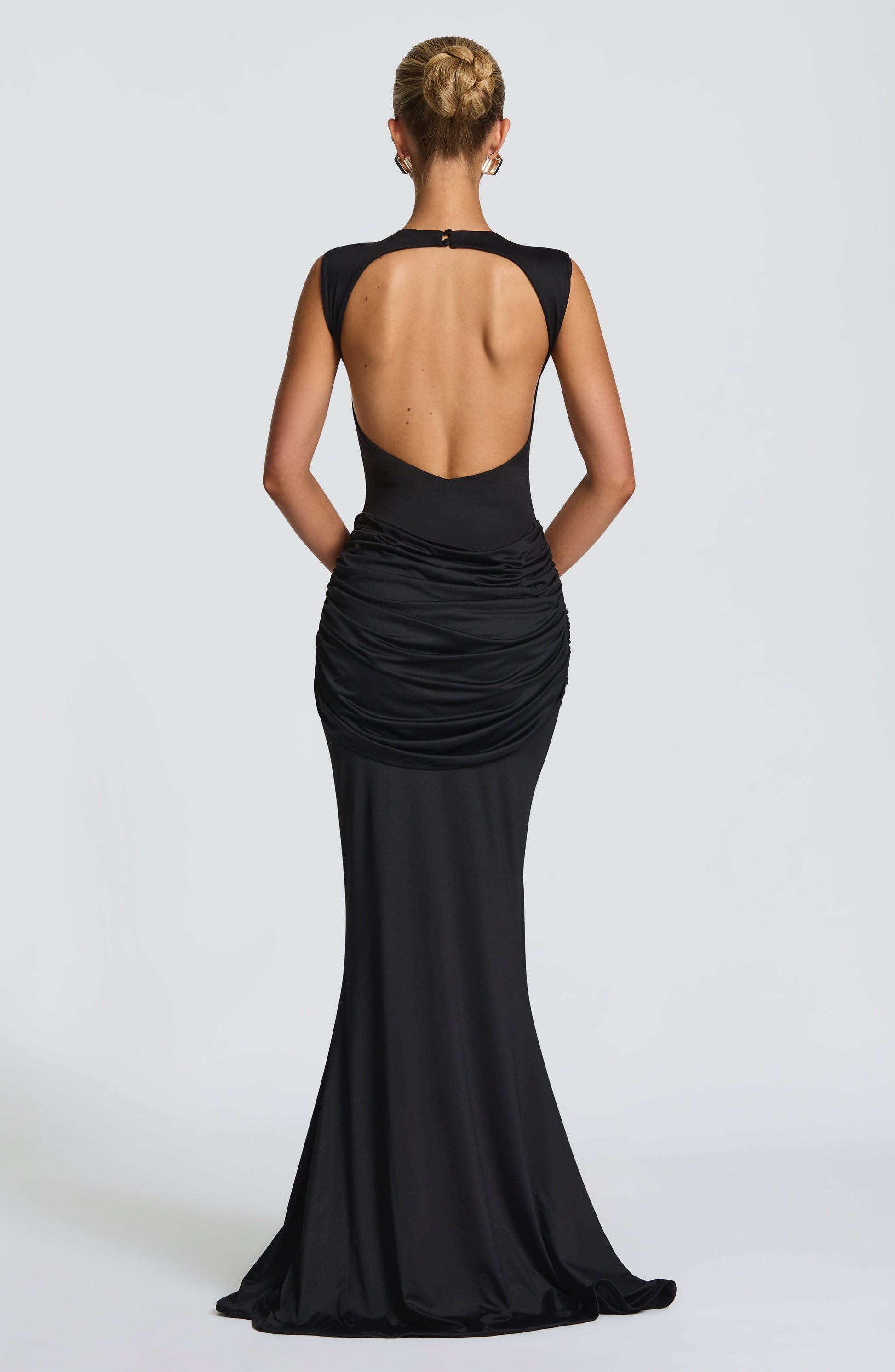 Black BABYBOO LORENZA MAXI DRESS PLUM BROWN