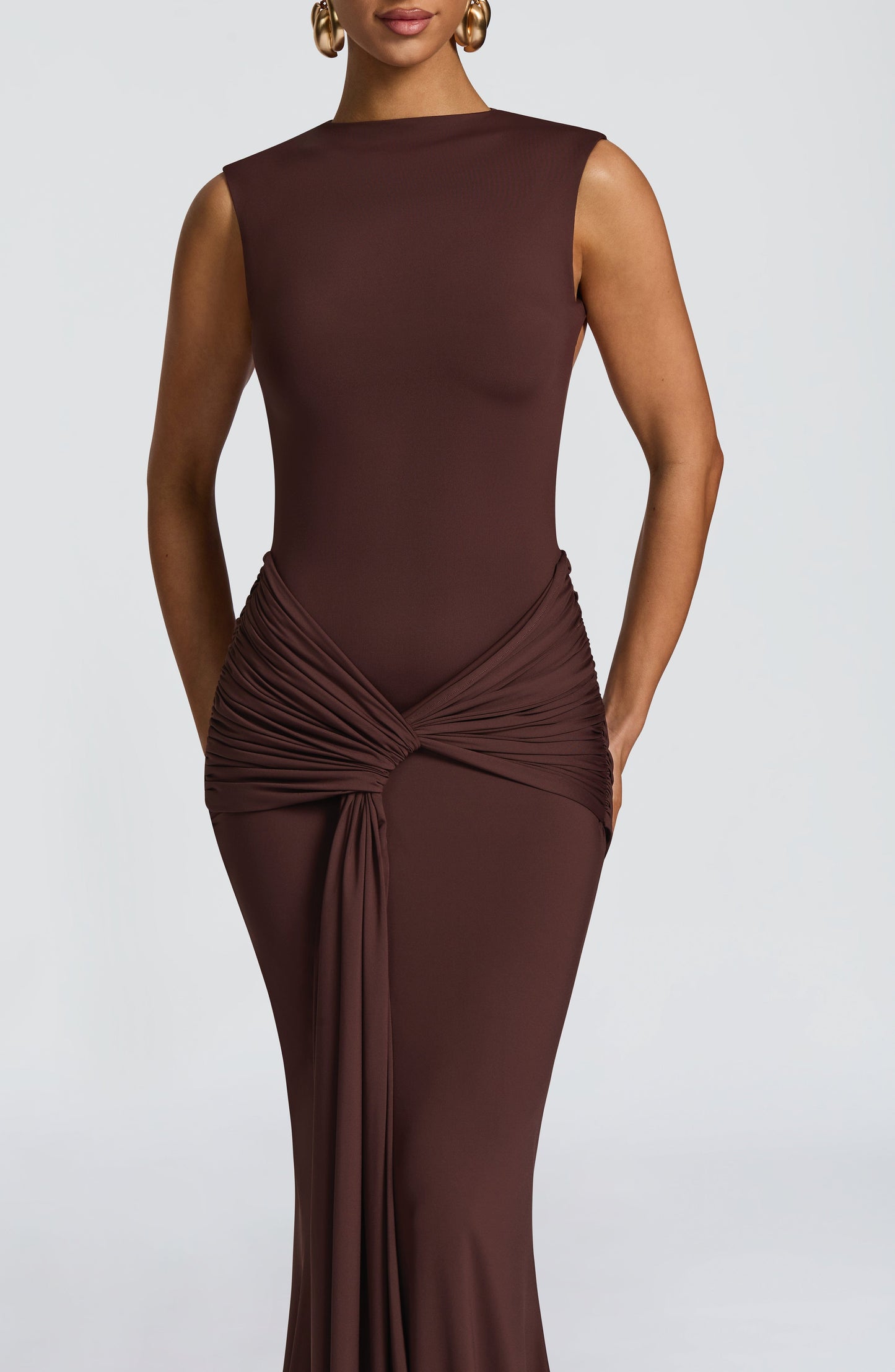 Plum Brown BABYBOO LORENZA MAXI DRESS PLUM BROWN