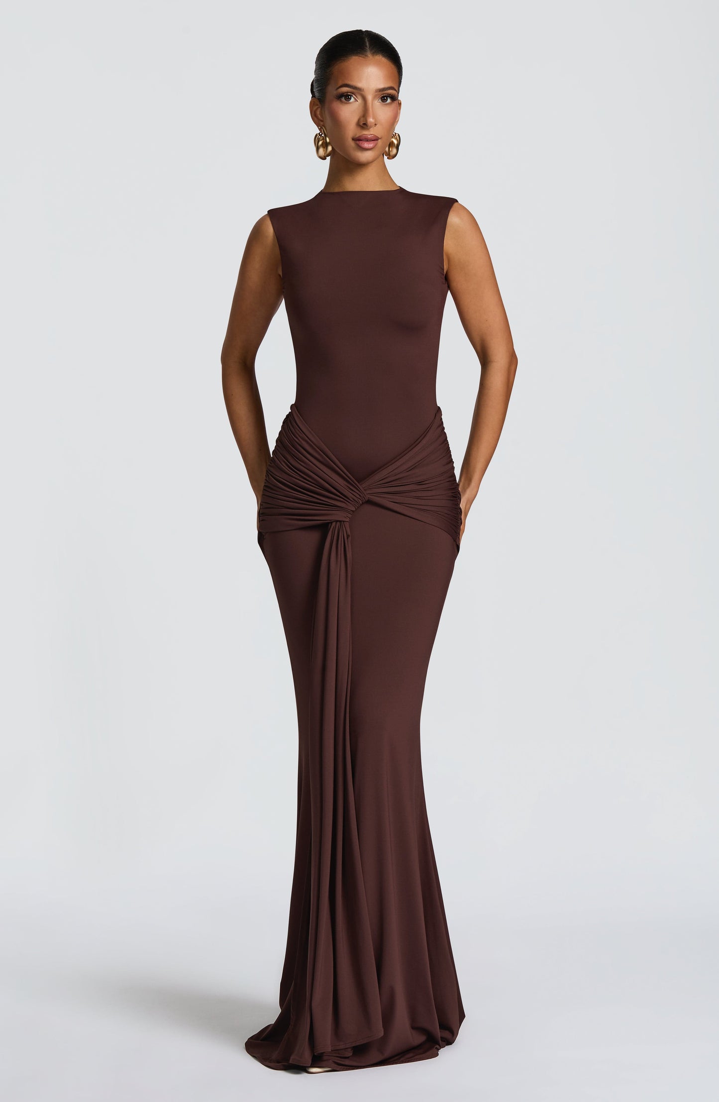Plum Brown BABYBOO LORENZA MAXI DRESS PLUM BROWN