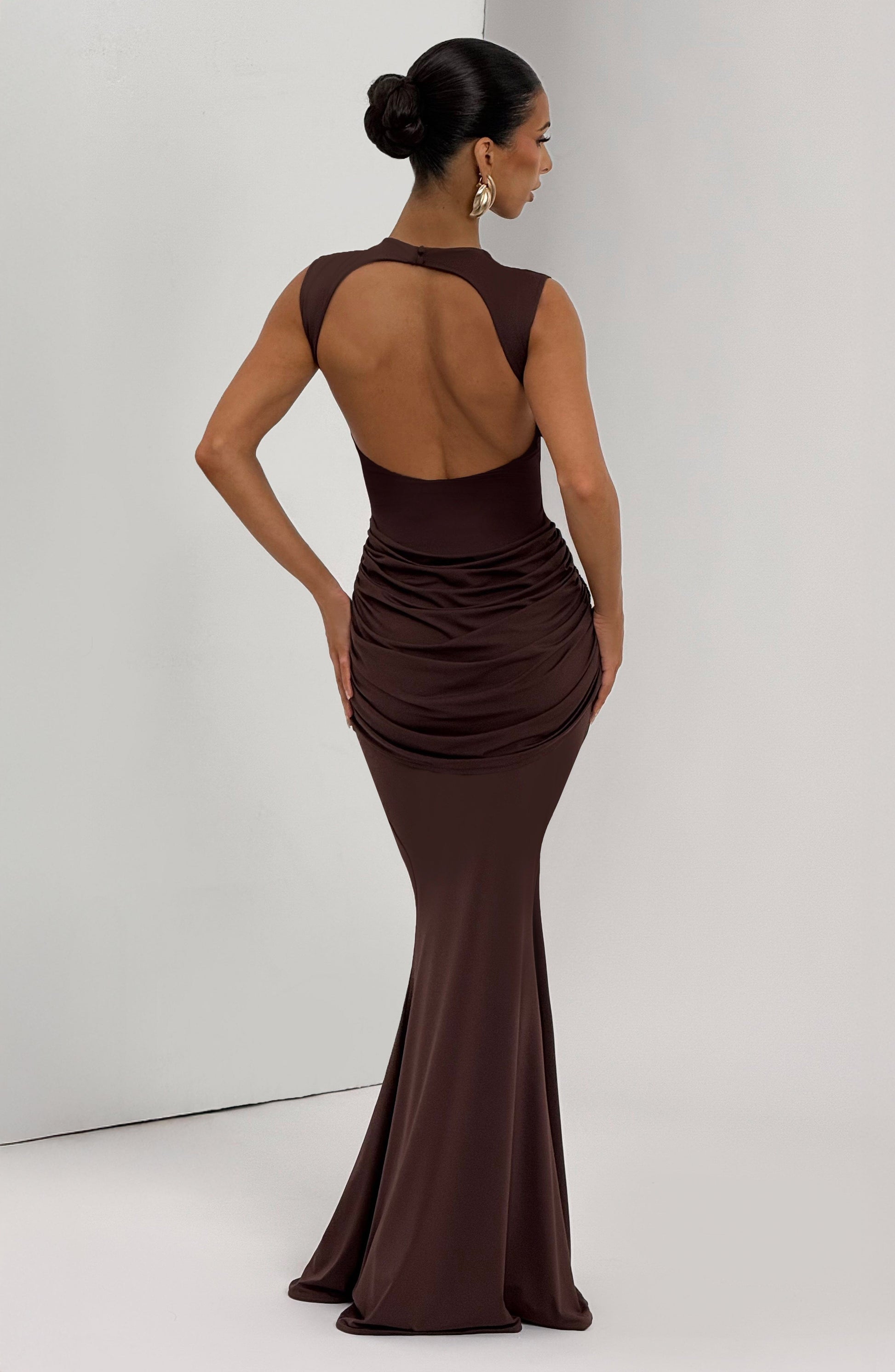 Plum Brown BABYBOO LORENZA MAXI DRESS PLUM BROWN