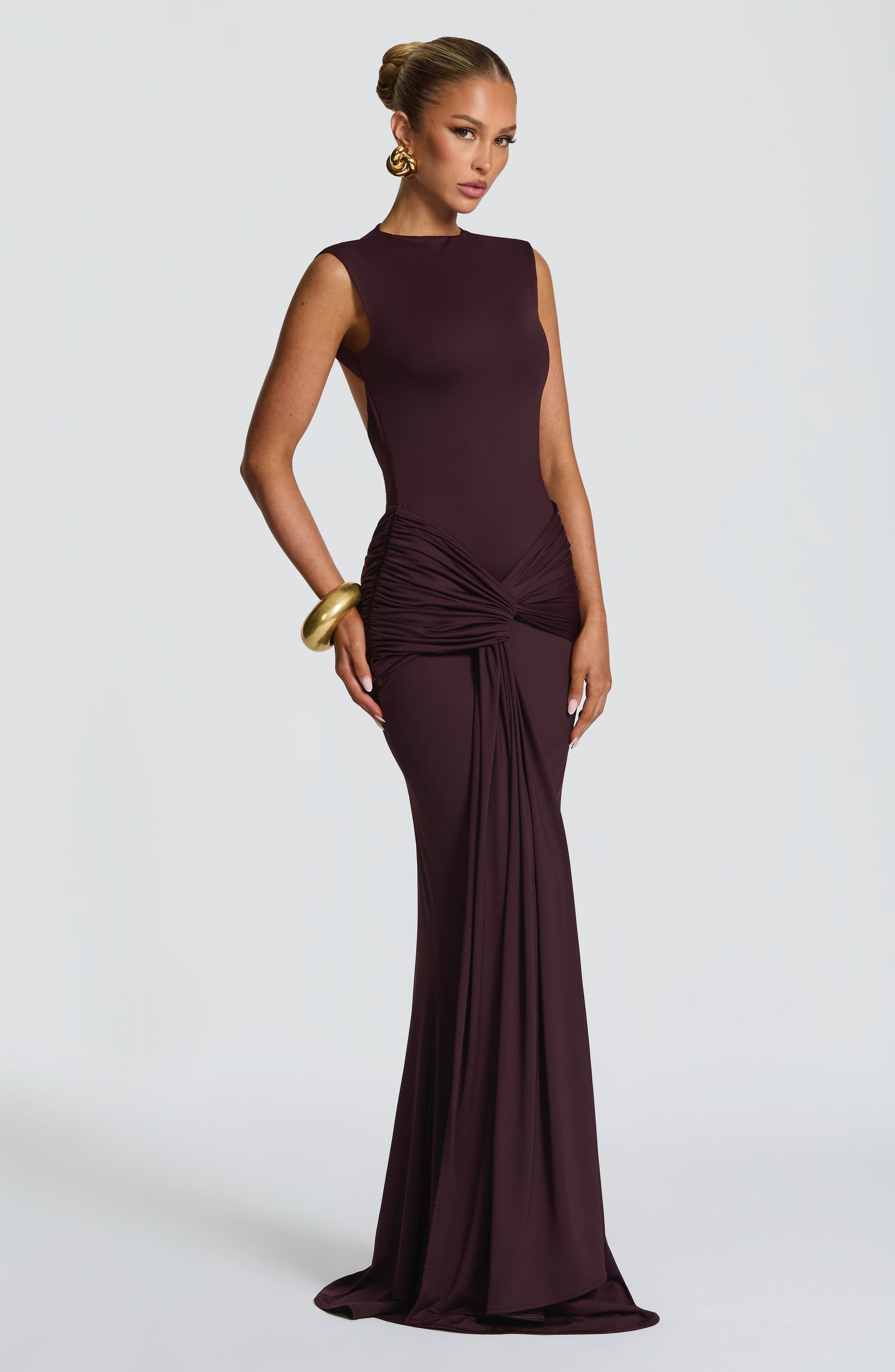 Plum BABYBOO LORENZA MAXI DRESS PLUM BROWN
